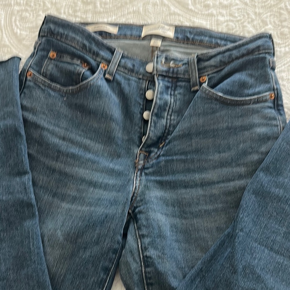 Stylish Blue Denim Jeans mid rise slim